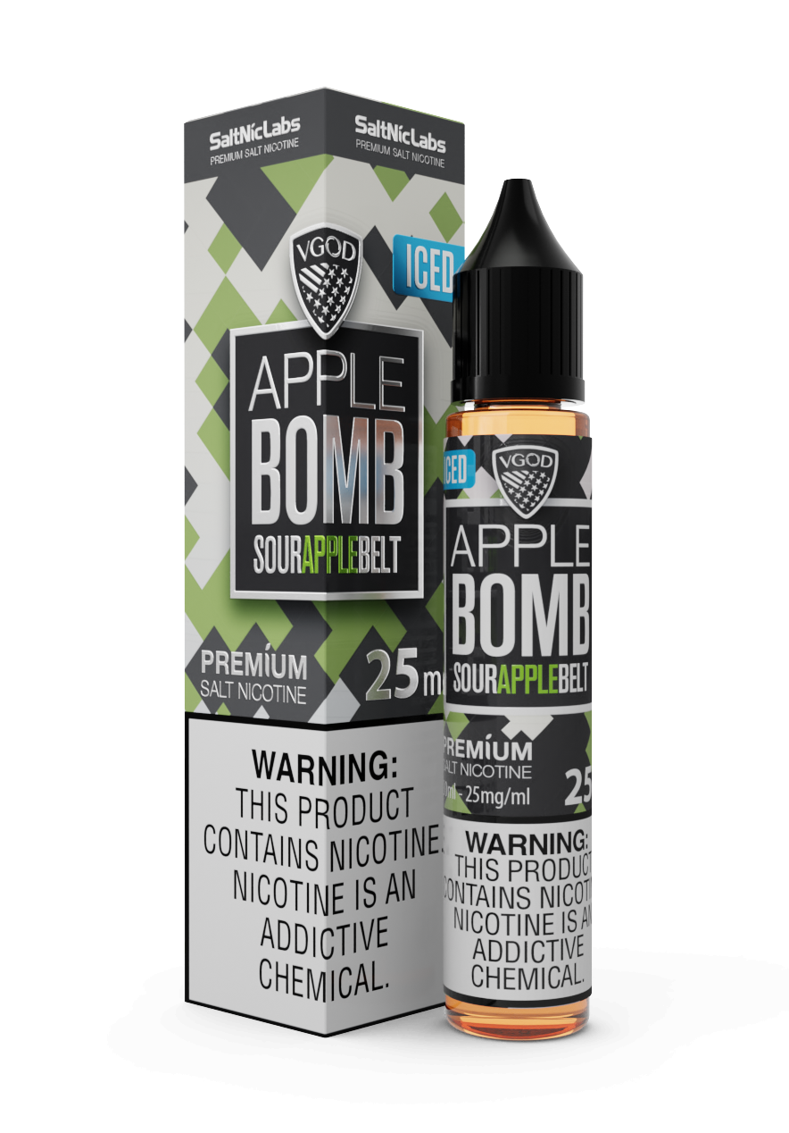 VGOD-SaltNic-Eliquid-Iced-Apple-Bomb سالت سیب یخ ویگاد|VGOD Iced Apple Bomb