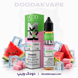 سالت آدامس هندوانه یخ ویگاد| VGOD MIX Iced Bubble Watermelon SaltNic